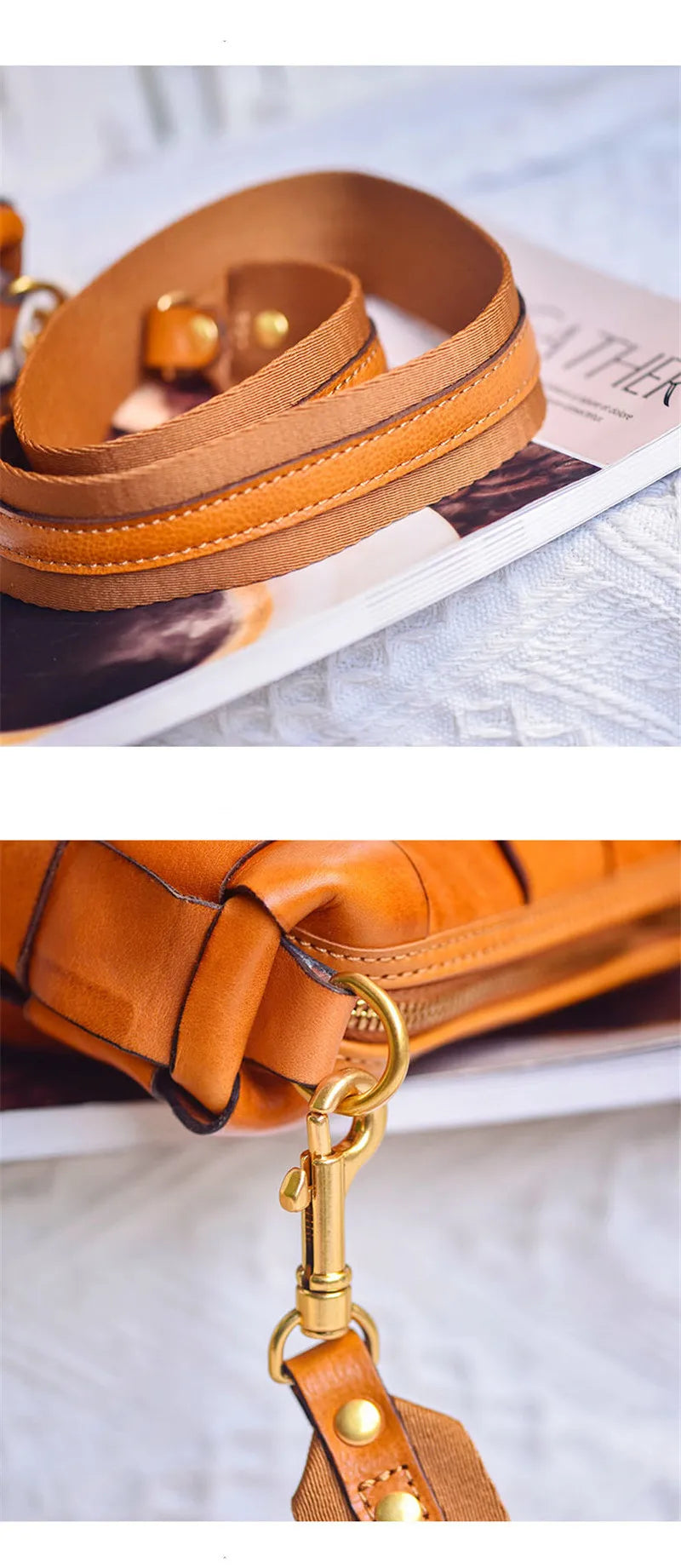 Laurice - Sac bandoulière femme de luxe en cuir tressé véritable