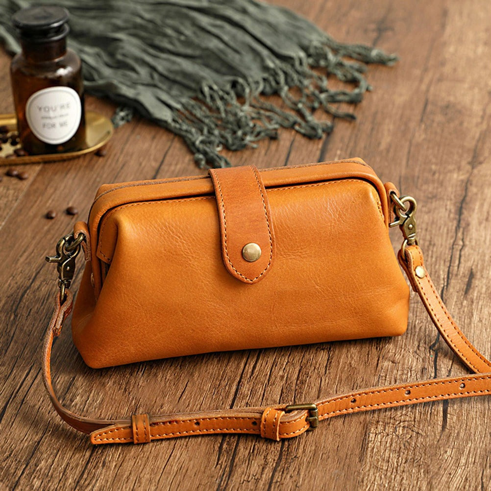 Vintage Sac en cuir - VanityBag - Beryleo