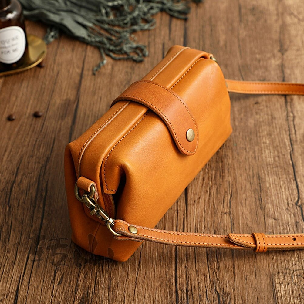 Vintage Sac en cuir - VanityBag - Beryleo