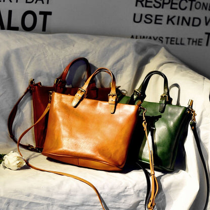 ElegancyBag - Sac vintage en véritable cuir - Beryleo