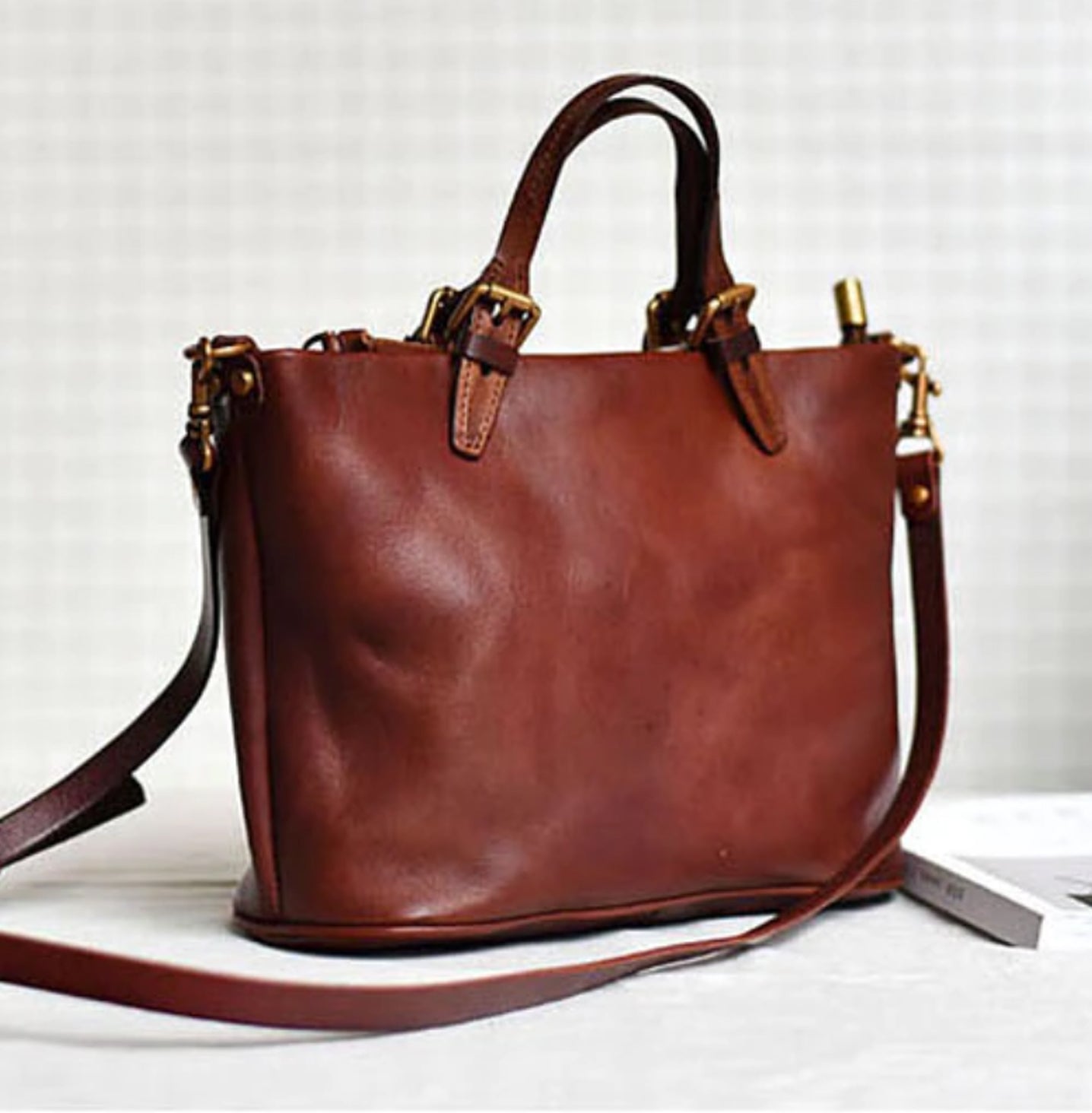 ElegancyBag - Sac vintage en véritable cuir - Beryleo
