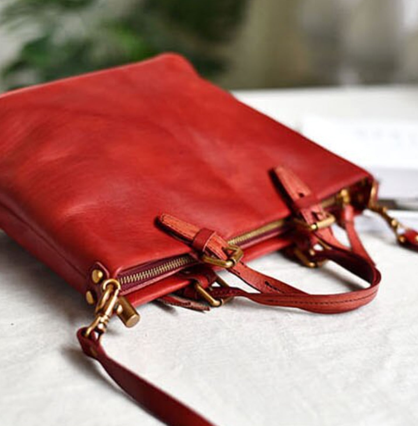 ElegancyBag - Sac vintage en véritable cuir - Beryleo