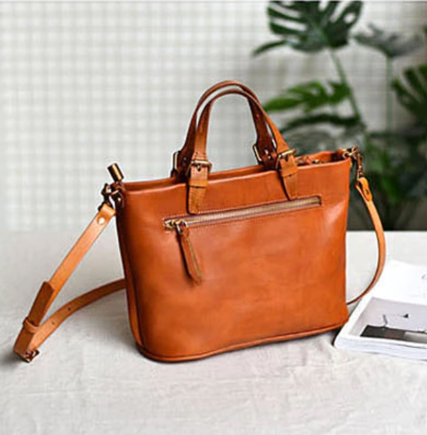 ElegancyBag - Sac vintage en véritable cuir - Beryleo