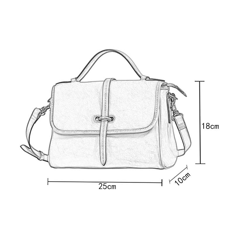 MessengerBag - Sac vintage en véritable cuir - Beryleo