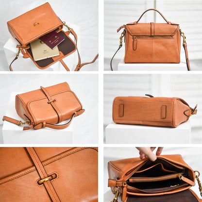 MessengerBag - Sac vintage en véritable cuir - Beryleo