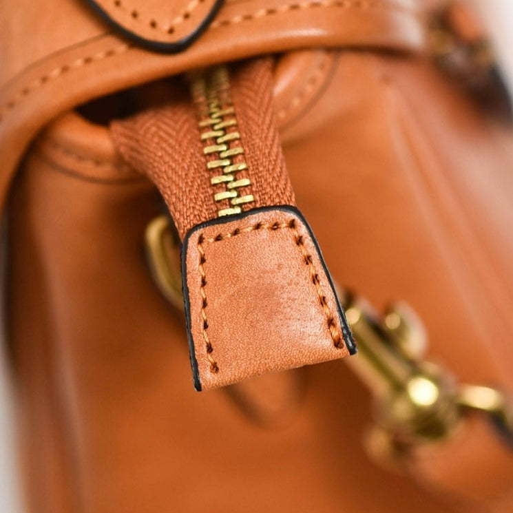 MessengerBag - Sac vintage en véritable cuir - Beryleo