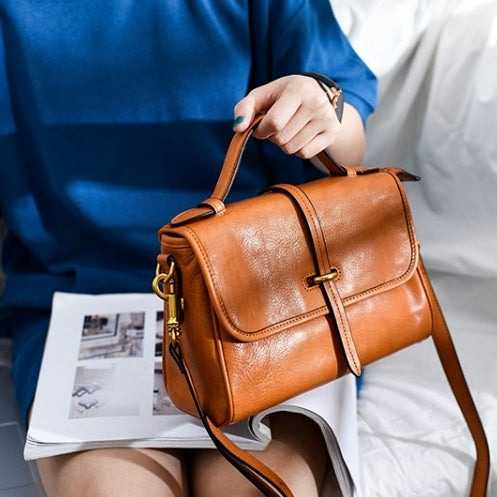 MessengerBag - Sac vintage en véritable cuir - Beryleo