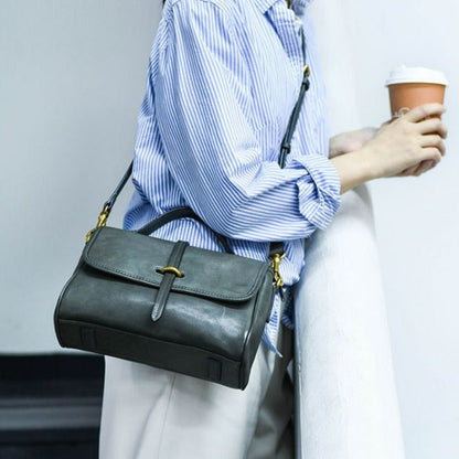 MessengerBag - Sac vintage en véritable cuir - Beryleo