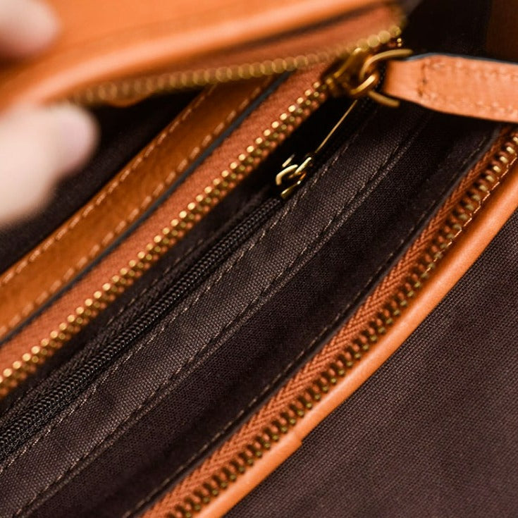 MessengerBag - Sac vintage en véritable cuir - Beryleo