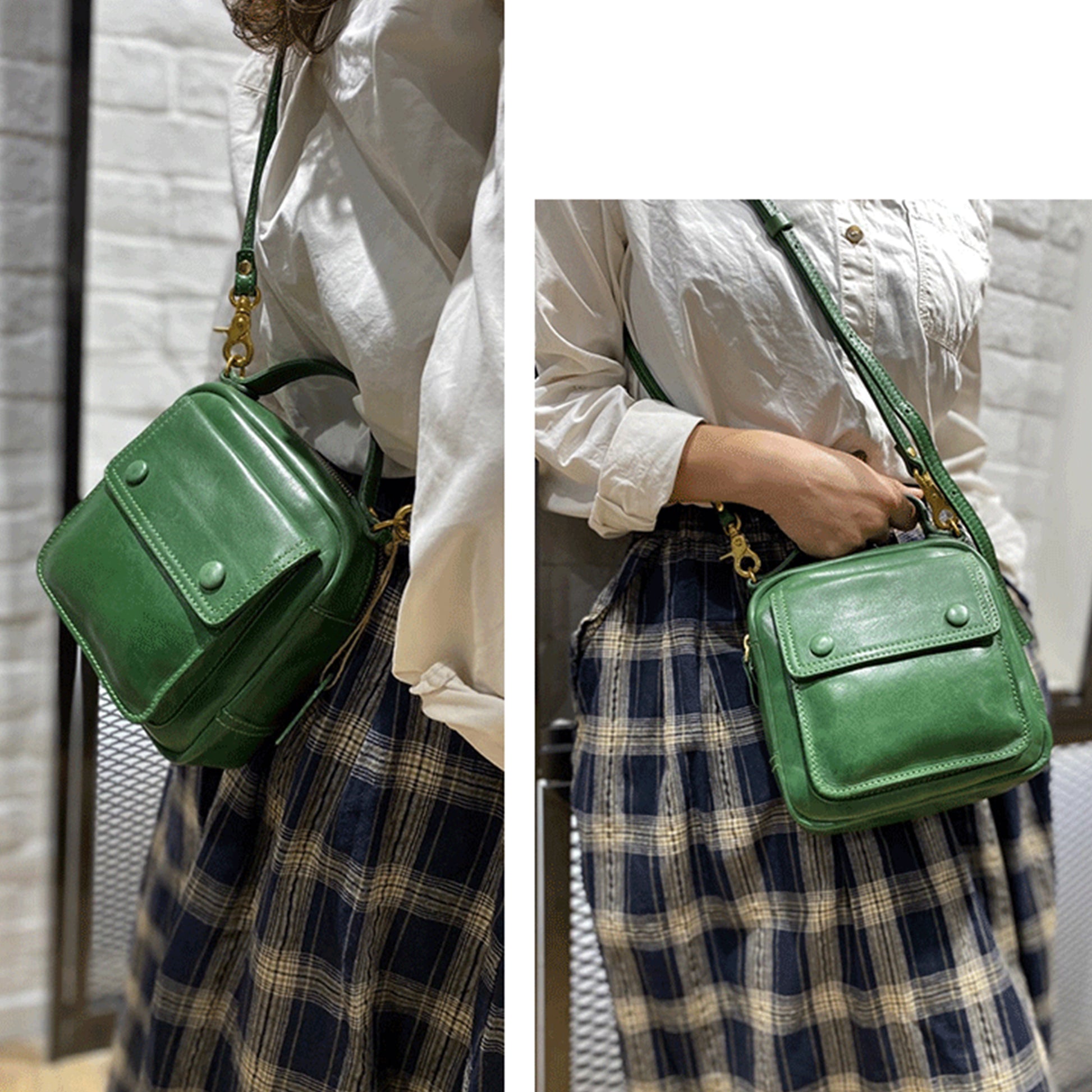 PocketBag - Sac vintage en véritable cuir - Beryleo