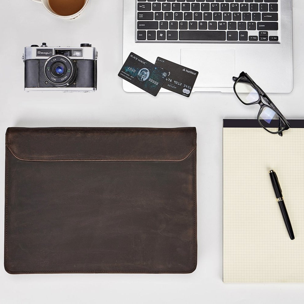 PortfolioBag - Sac vintage en véritable cuir - Beryleo