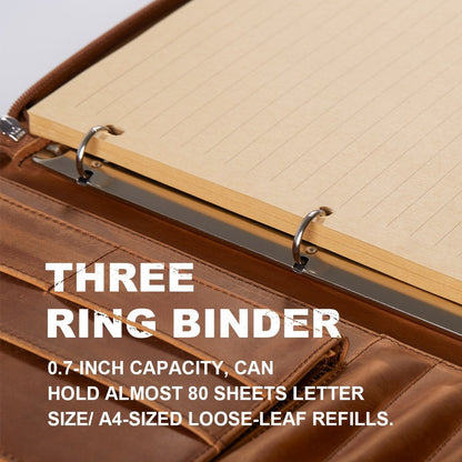 PortfolioBag - Sac vintage en véritable cuir - Beryleo