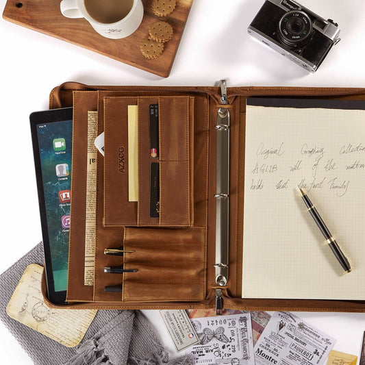 PortfolioBag - Sac vintage en véritable cuir - Beryleo