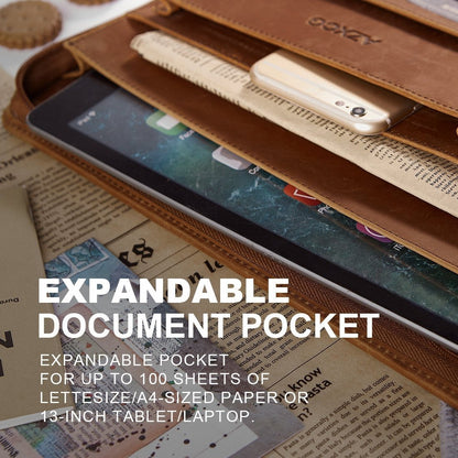 PortfolioBag - Sac vintage en véritable cuir - Beryleo