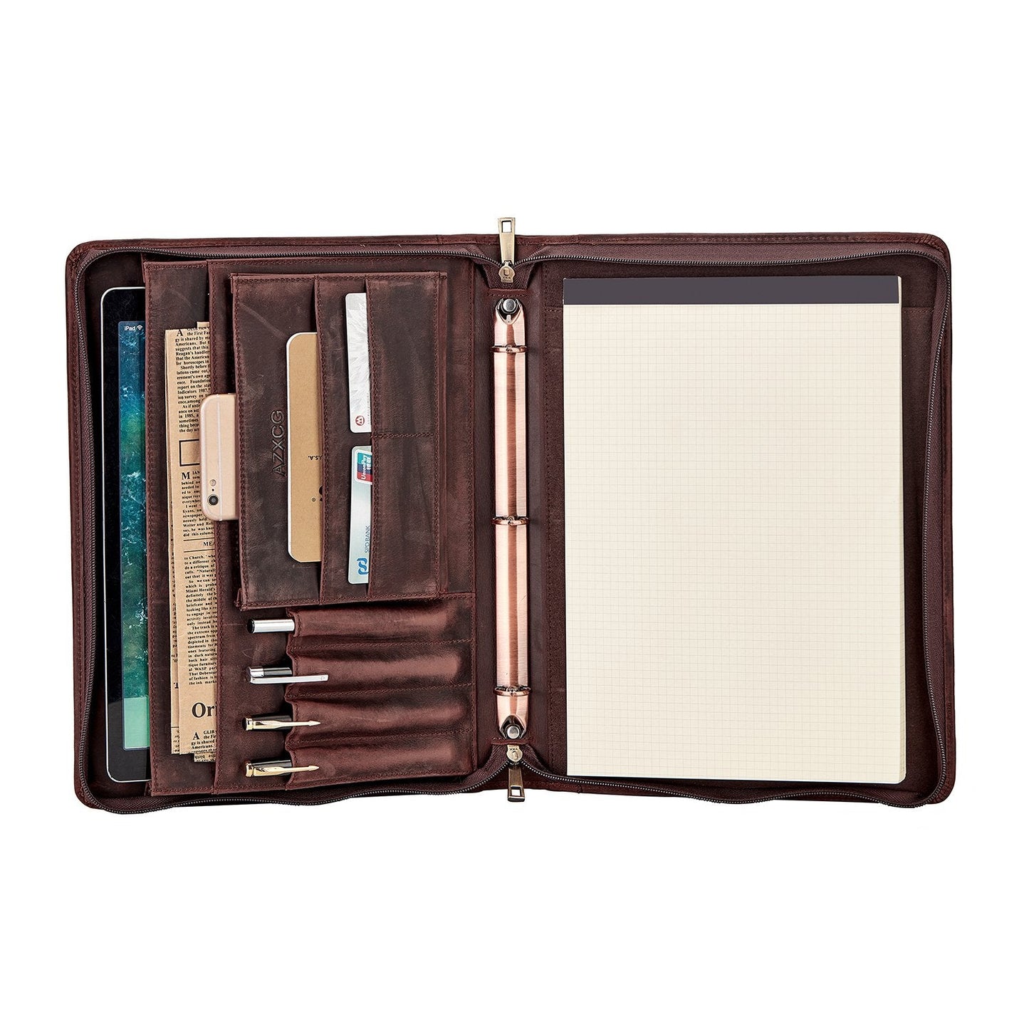 PortfolioBag - Sac vintage en véritable cuir - Beryleo